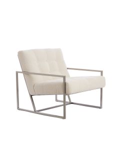 Chair 81x71x70 cm GENEVE bouclé cream+nickel