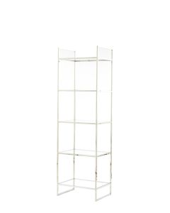 Cabinet open 5L 55x40x180 cm MARIKI glass clear+nickel