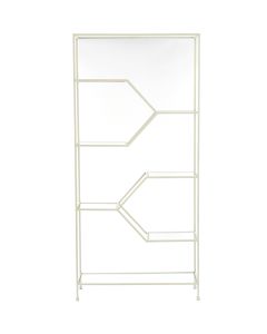 Cabinet open 100x34x214 cm AINO glass clear+cream