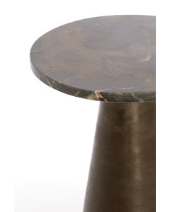 Side table Ø29x43 cm YNEZ dark brown marble+dark brown