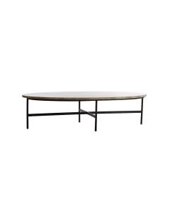 Coffee table 140x65x35 cm LOES marble brown-black