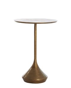 Side table Ø35x50 cm DIMPHY antique bronze