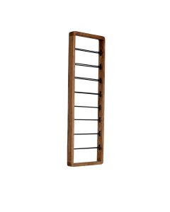 Wine rack 8 bottles 40x6x120 cm SORRENTO wood brown+mtt blck