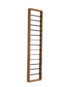 Wine rack 13 bottles 40x6x160 cm SORRENTO wood brown+mt blck