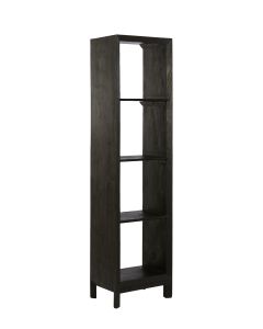 Cabinet open 48x35x190 cm SONDRIO wood matt black