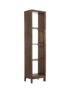 Cabinet open 48x35x190 cm SONDRIO wood matt dark brown