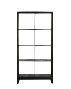 Cabinet open 95x35x190 cm SONDRIO wood matt black