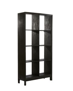 Cabinet open 95x35x190 cm SONDRIO wood matt black