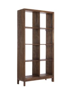 A - Cabinet open 95x35x190 cm SONDRIO wood matt dark brown