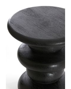 Side table Ø40x45 cm AZALAS wood matt black