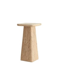 A - Side table 30x30x55 cm KEPAMI travertine sand