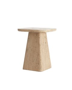 Side table 40x40x49 cm KEPAMI travertine sand