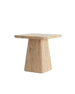 Side table 45x45x42 cm KEPAMI travertine sand