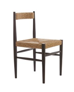 Chair 48x44,5x82 cm DINA wood dark brown+seagrass