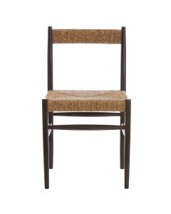 D - Chair 48x44,5x82 cm DINA wood dark brown+seagrass