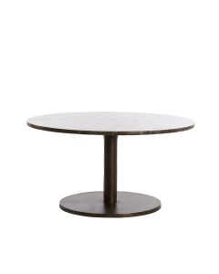 Coffee table Ø76x36 cm PAZO dark brown marble+dark brown