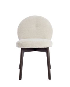 A - Dining Chair 59x50x83 cm SINOSA cream+wood dark brown