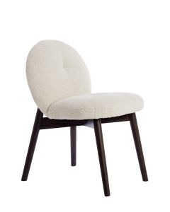 A - Dining Chair 59x50x83 cm SINOSA cream+wood dark brown