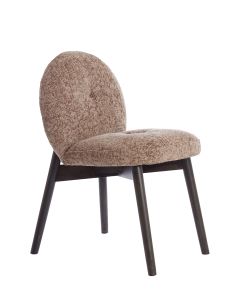 Dining chair 59x50x83 cm SINOSA light brown+wood dark brown