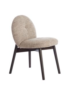 Dining chair 59x50x83 cm SINOSA brown-cream+wood dark brown