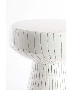 Side table Ø38x42 cm DAKWA shiny white+black