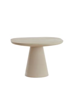 Side table 60x60x41 cm ABALA matt cream