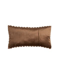 Cushion 60x30 cm VAJEN velvet dark brown