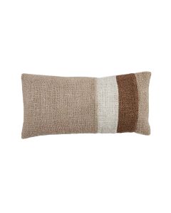 Cushion 60x30 cm SURREY beige+dark brown+white