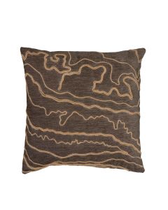 Cushion 45x45 cm CASTRO dark brown+sand