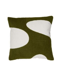 Cushion 45x45 cm CELLIO dark green+beige