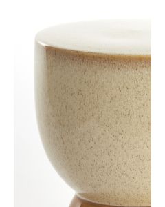 A - Stool Ø28,5x42 cm FINCA ceramics shiny cream+ocher