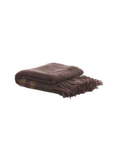 Throw 170x130 cm BRAZA dark brown+ocher