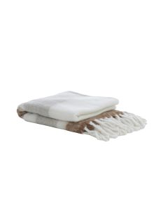 Throw 170x130 cm GUADA sand+brown