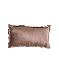 Cushion 60x30 cm BAXLEY velvet grey+linen natural