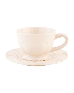 Cup and saucer 13x9x7 cm / Ø 15x2 cm / 150 ml - pcs