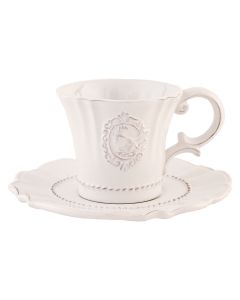 Cup and saucer 11x8x7 cm / Ø 15x1 cm / 125 ml - pcs