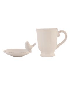 Mug and saucer 12x8x11 cm / Ø 9x4 cm / 300 ml - pcs