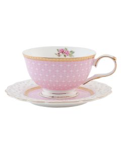 Cup and saucer 13x10x6 cm / Ø 15x1 cm / 200 ml - pcs