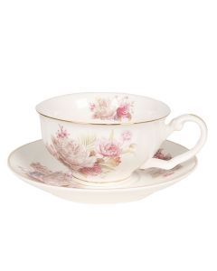 Cup and saucer 12x9x5 cm / Ø 13x2 cm / 125 ml - pcs