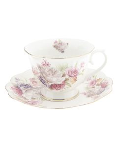 Cup and saucer 13x10x6 / Ø 15x2 cm / 250 ml - pcs