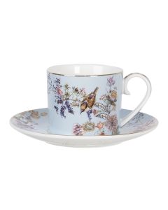 Cup and saucer 11x8x7 cm / Ø 16x2 cm / 220 ml - pcs