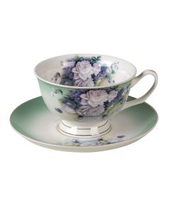 Cup and saucer 12x10x6 cm / Ø 15x2 cm / 200 ml - pcs