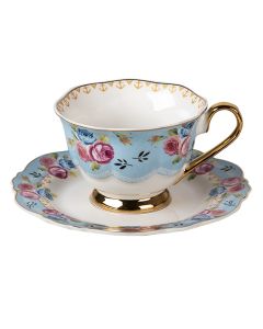 Cup and saucer 12x9x7 cm / Ø 15x2 cm / 160 ml - pcs