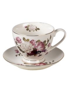 Cup and saucer 12x9x7 cm / Ø 13x2 cm / 200 ml - pcs