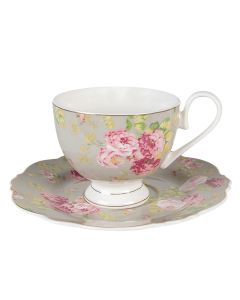 Cup and saucer 12x8x7 cm / Ø 15x2 cm / 200 ml - pcs