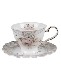 Cup and saucer 13x9x7 cm / ? 15x2 cm / 220 ml - pcs     