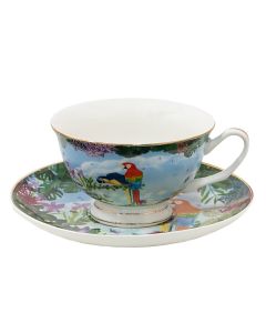 Cup and saucer 12x10x6 cm / Ø 15x2 cm / 200 ml - pcs