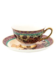 Cup and saucer 12x10x6 cm / Ø 15x2 cm / 200 ml - pcs