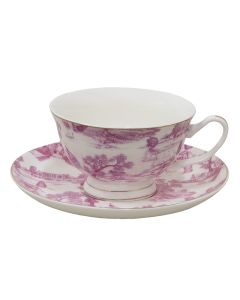 Cup and saucer 12x10x6 cm / Ø 15x2 cm / 250 ml - pcs