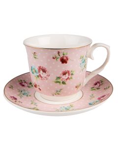 Cup and saucer 12x9x8 / Ø 15x2 cm / 250 ml - pcs